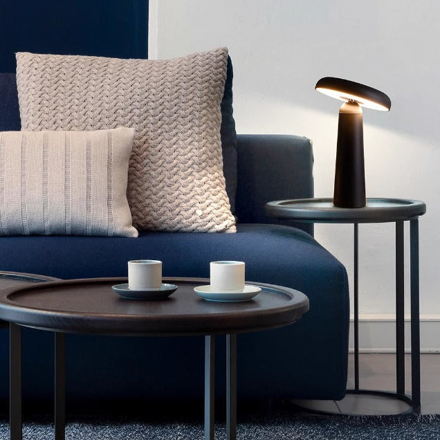 Royelux Cordless LED Table Lamp - Dimmable, USB Rechargeable, Mushroom Design
