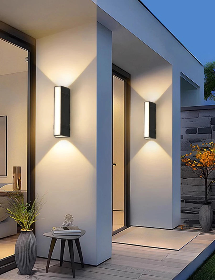 Rayvia Modern Outdoor Wall Light - Vertical Waterproof LED Fixture
