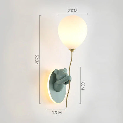 RoyaleGlow Artistic Bear Wall Lamp for Kids Room