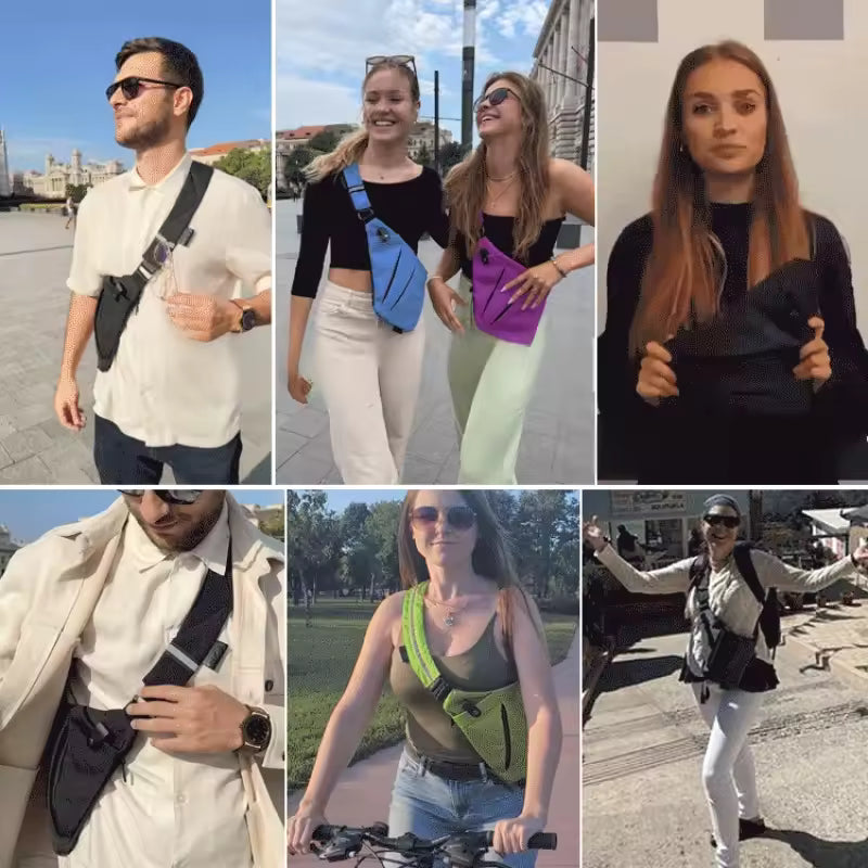 RoyaleGlow Anti-Theft Crossbody Bag – RFID Blocking Waterproof with Hidden Pockets