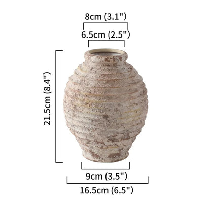 Royelux Retro Clay Pottery Vase – Vintage Elegance for Your Home