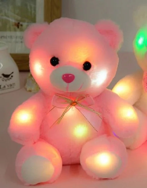 Adorable Light-Up Teddy Bear with Color-Changing LED Glow - Pink