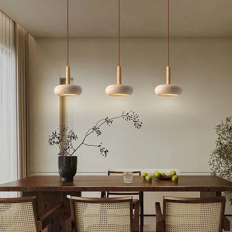 LuxRoyale Minimalist Copper Frosted Glass Pendant Lamp With Stone Accent for Soft Bedroom Lighting