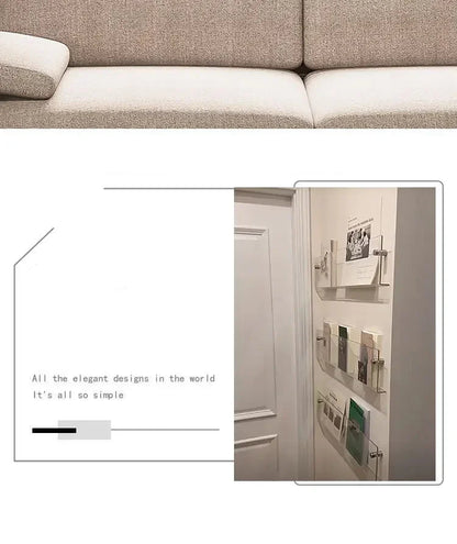 Luxora Floating Acrylic Wall Shelves- 2 Pack Modern Book Magazine Storage Rack