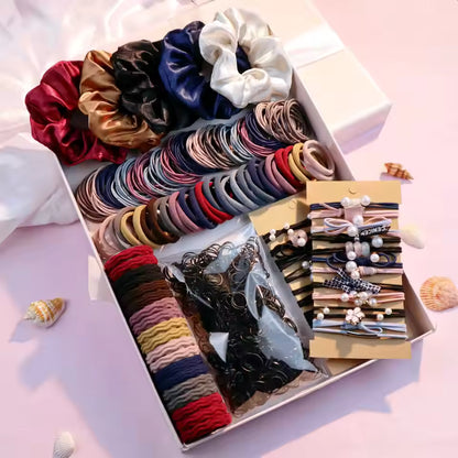 Rayvia 1085PCS Women’s Hair Accessories – Seamless Ponytail Holders, Scrunchies & Bands