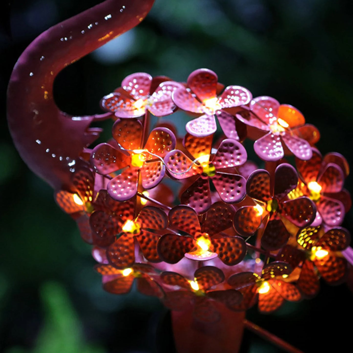 Royelux Flamingo Solar Stake Light - Decorative Metal Garden Lamp