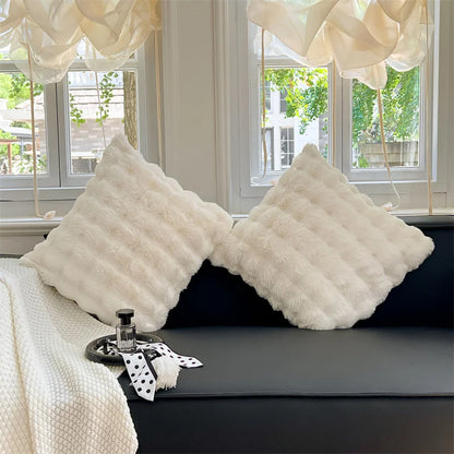 Lumora Luxe Faux Fur Cushion Cover With Plush Texture, Premium Home Decor for Sofa, Bed