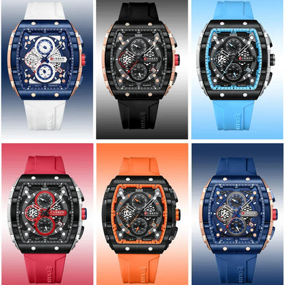 RoyaleGlow Apex Curren Chronograph Elegant Watch for Men