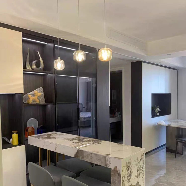Luxora Modern Colored Glass Multi Pendant Chandelier for Dining Room & Living Room