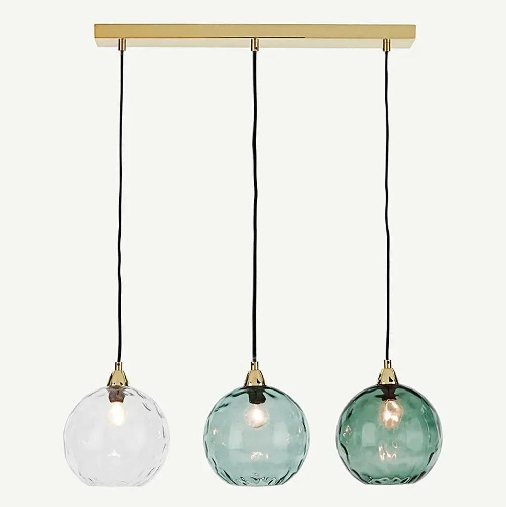 Luxora Colored Glass Ball Pendant Light, Modern Hanging Lamp for Living Room