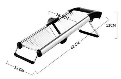 Royallure Adjustable Mandoline Slicer Stainless Steel Vegetable Cutter & Chopper