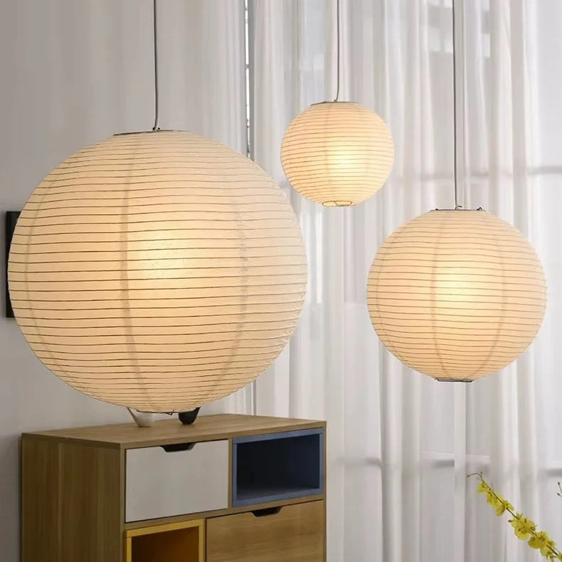 Royelux Japanese Rice Paper Pendant Light, Zen Lantern for Bedroom & Living Room