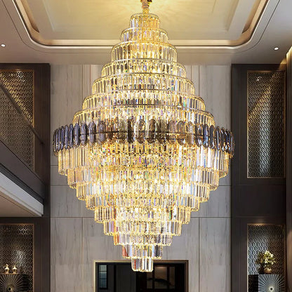 RoyaleGlow Anwar Crystal Chandelier Custom Size Luxury