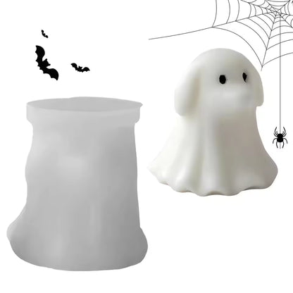 Rayvia Cute Puppy Kitten Ghost Silicone Mold DIY Halloween Candle Making Decor