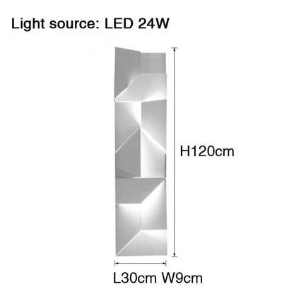 RoyaleGlow Modern Metal LED Wall Sconce - Linear Up Down Geometric Corridor Wall Lamp
