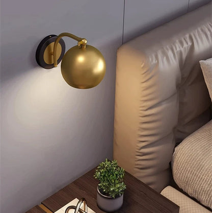 LuxRoyale Luxury Gold Finish Rechargeable Wall Light with Bulb
