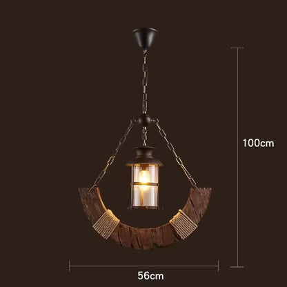 Royaleva Antique Industrial Wood LED Ceiling Light - Pendant Lamps For Vintage Home Decor - Royale Basic
