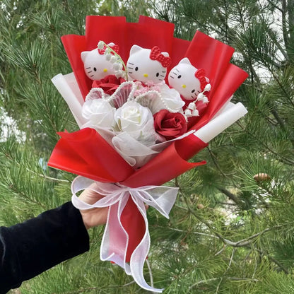 Royelux Hello Kitty Flower Bouquet – Creative Gift for Birthdays & Special Occasions