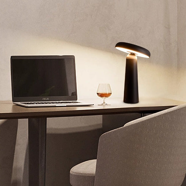 Royelux Cordless LED Table Lamp - Dimmable, USB Rechargeable, Mushroom Design