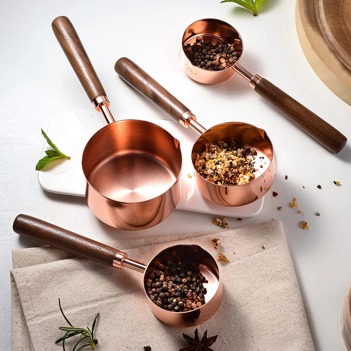 Lumora Copper Measuring Set Premium Precision Kitchen Tool Elegant Design
