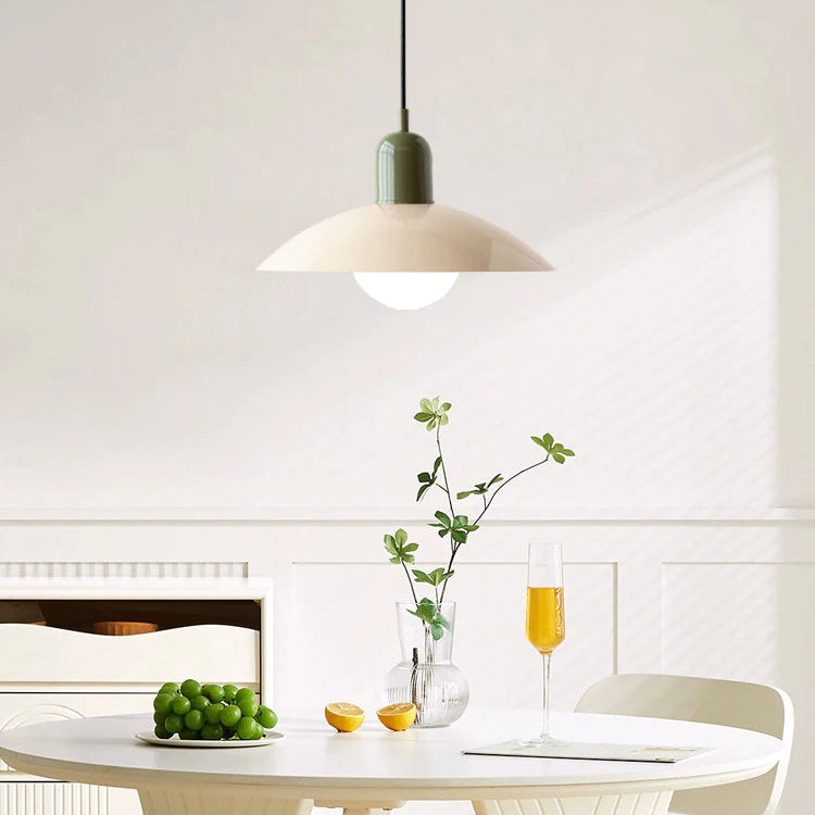 LuxRoyale Nordic Macaron Bauhaus Pendant Light , Modern Minimalist Dome Ceiling Fixture