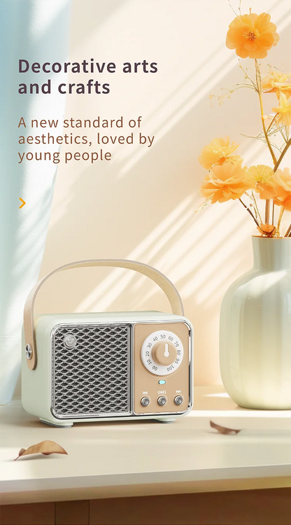 Portable Bluetooth Speaker – Retro-Style Multi-Mode Wireless Mini Speaker for Rich Sound