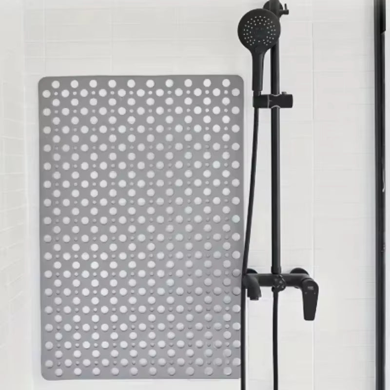 Royallure Rectangular PVC Anti-Slip Shower Mat – Drain-Hole Bath Safety, Durable Grip