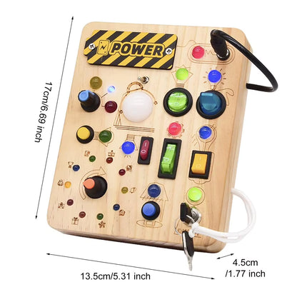 LuxRoyale Montessori Wooden Activity Board, 24 Learning Games for Children
