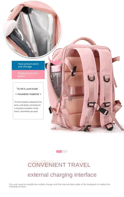 Royaleva Travel Carry On Backpack With Shoe Compartment