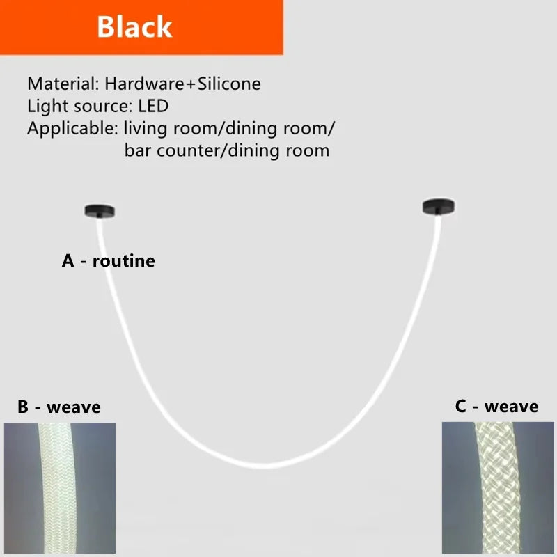 Minimalist line art design chandelier living room dining room decoration chandelier hall LED lighting