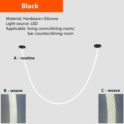 Minimalist line art design chandelier living room dining room decoration chandelier hall LED lighting