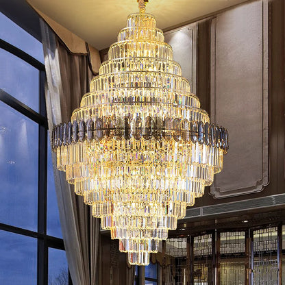 RoyaleGlow Anwar Crystal Chandelier Custom Size Luxury
