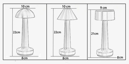 Dimmable Retro Bar Style Table Lamp - Elegant LED Night Light for Cozy Ambiance - Gold / Cylinder
