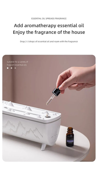 Royaleva Dual Nozzle Aroma Diffuser – Flame Light Humidifier with Jellyfish Mode