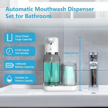 Luxora Automatic Mouthwash Dispenser for Hands-Free Use