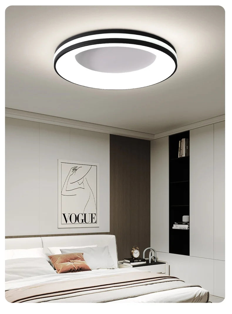 RoyaleGlow Modern LED Flush Mount Ceiling Light for Bedroom, Living Room