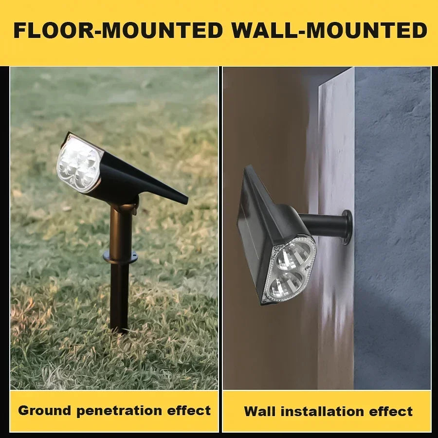 LuxRoyale Solar LED Outdoor Floor Light ,Waterproof Multi-Zoom Landscape Lighting