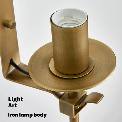 LuxRoyale French Brass Wall Lamp With Ribbed Glass Cylinder And Edison Bulb