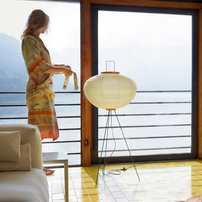 Royallure Minimalist Japanese Rice Paper Floor Lamp - Modern LED Lighting Solution