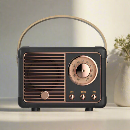 Portable Bluetooth Speaker – Retro-Style Multi-Mode Wireless Mini Speaker for Rich Sound