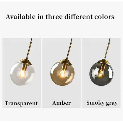 Luxora Modern Nordic LED Glass Pendant Lamp for Kitchen and Dining Room