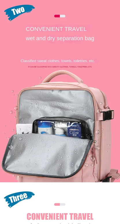 Royaleva Travel Carry On Backpack With Shoe Compartment