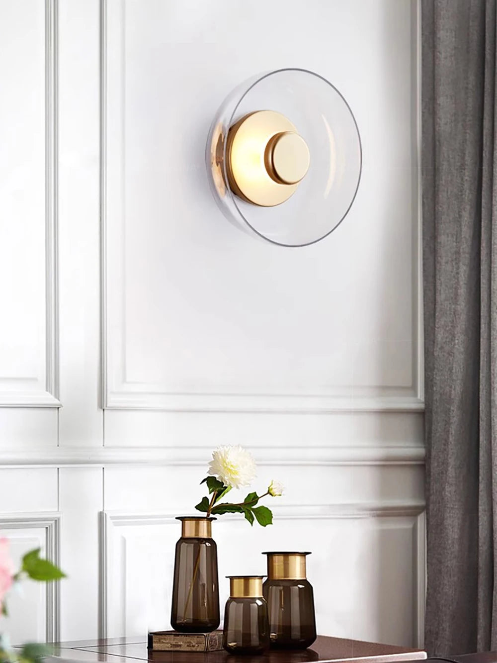 LuxRoyale Smoked Glass Designer Ceiling Light Fixture