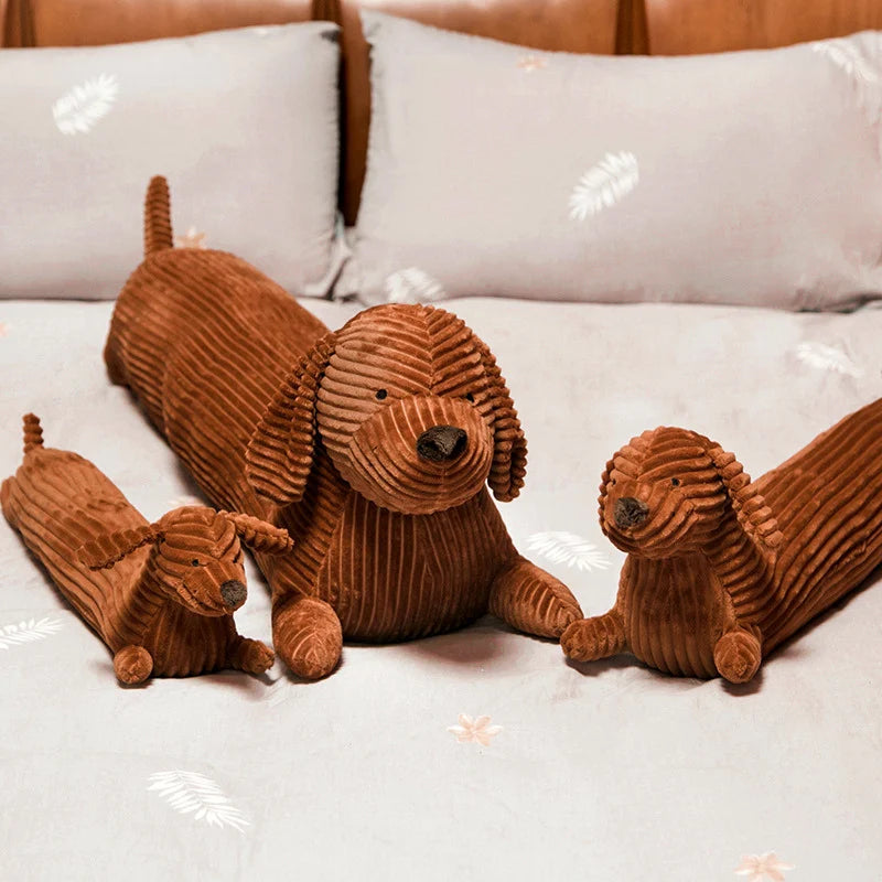 Luxora Long Dachshund Plush Pillow - Soft Stuffed Animal Cushion for Sofa and Home Decor