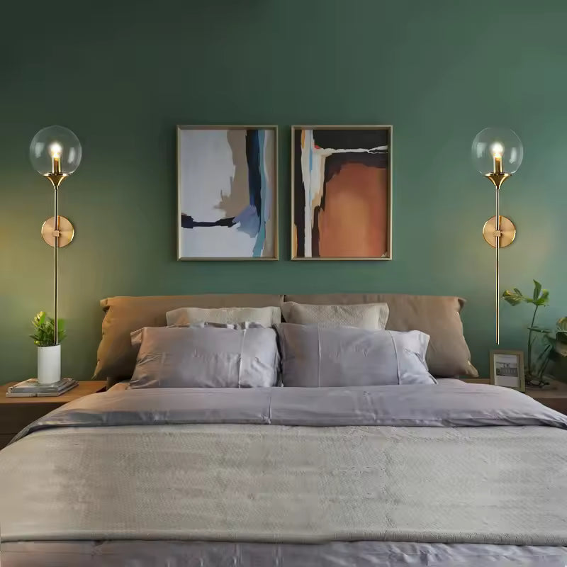 LuxRoyale Nordic Glass Globe Wall Lamp - Modern Elegant Home Decor