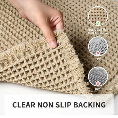 Royallure Non-Slip Bath Mat, Ultra-Absorbent Quick-Dry Bathroom Rug, Soft Waffle Design