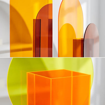 RoyaleGlow Artistic Acrylic Vase for Modern Decor