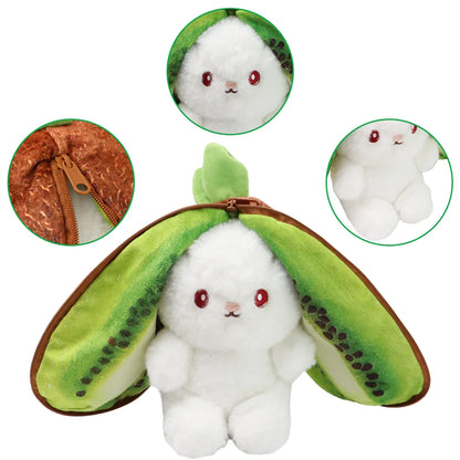 Royelux Fruit Bunny Plush Toy – Transformable Soft Stuffed Rabbit for Kids & Gifts