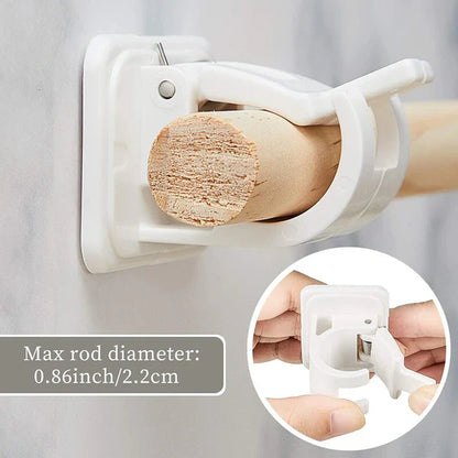 RoyaleGlow Adjustable Curtain Holders - Strong Self-Adhesive