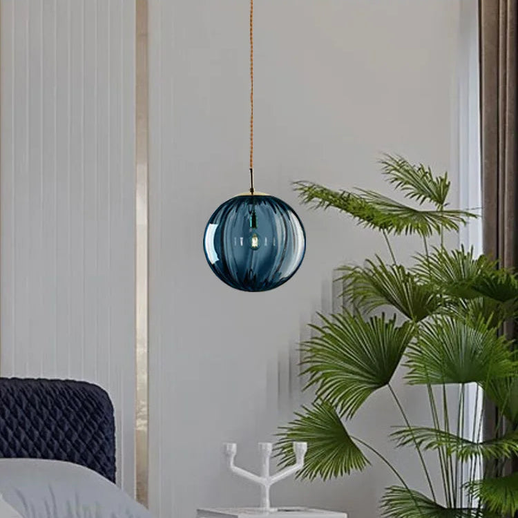 Luxora Modern LED Pendant Light - Minimalist Nordic Glass Ball Hanging Lamp